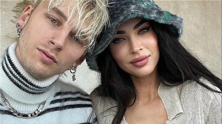 Machine Gun Kelly and Megan Fox taking a selfie