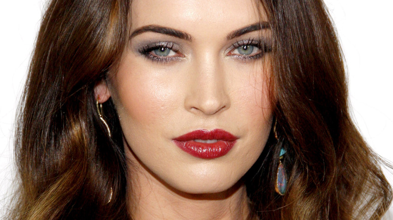 Megan Fox with red lipstick