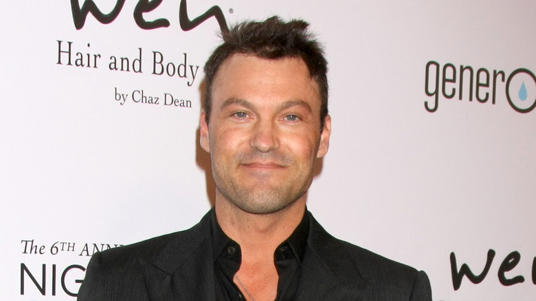 Brian Austin Green poses at the Beverly Wilshire Hotel