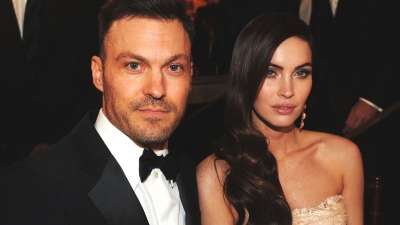 Brian Austin Green and Megan Fox pose together