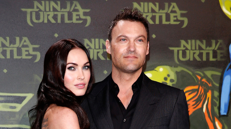 Megan Fox and Brian Austin Green attend a Paramount Pictures premiere