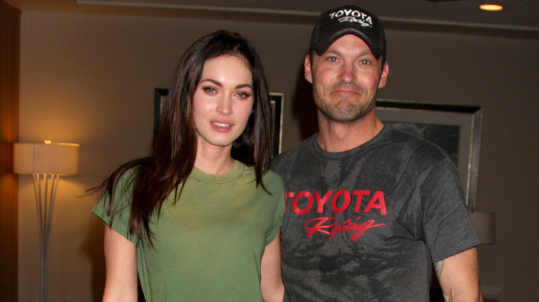 Megan Fox and Brian Austin Green attend the Toyota Grand Prix