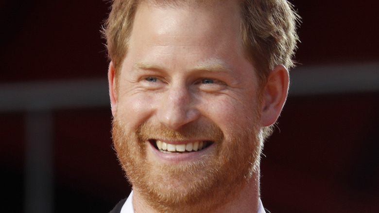 Prince Harry grinning