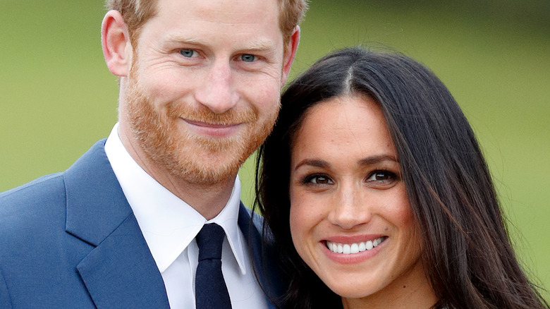 Prince Harry, Meghan Markle posing