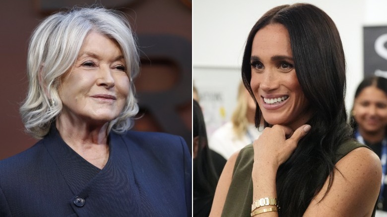 Split image of Martha Stewart and Meghan Markle