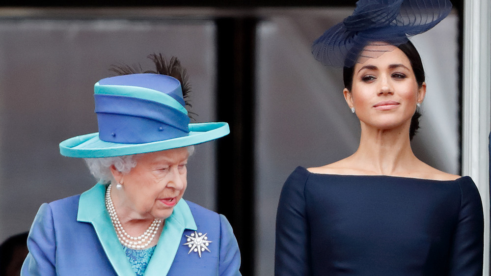 Meghan Markle and Queen Elizabeth candid shot from an event