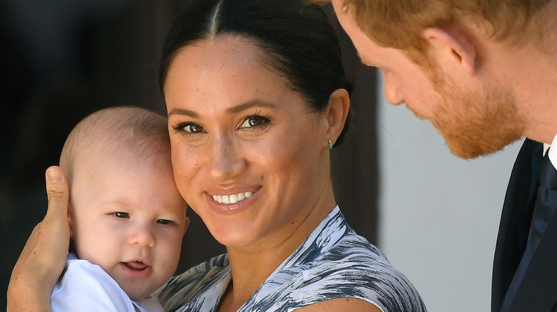 Meghan Markle smiling with Prince Archie