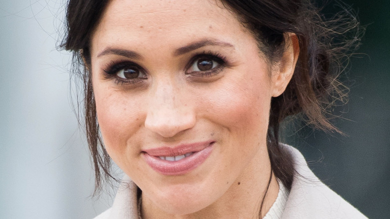 Meghan Markle with hair in bun