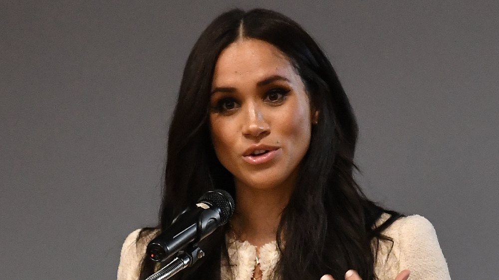 Meghan Markle gives a speech at an event