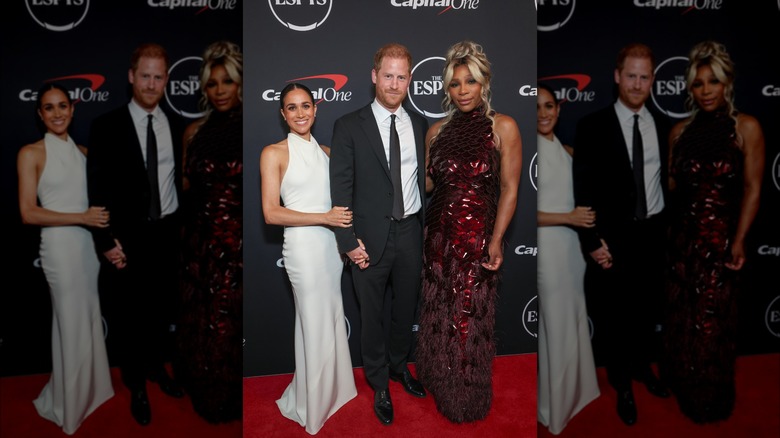 Meghan Markle, Prince Harry, and Serena Williams at ESPY's