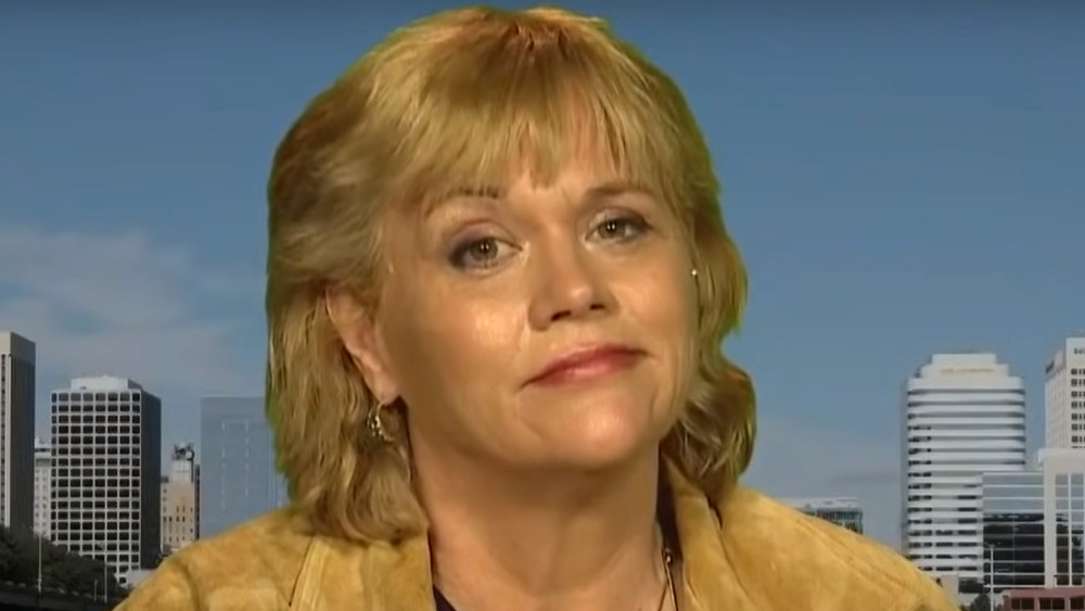 Samantha Markle with a serious expression