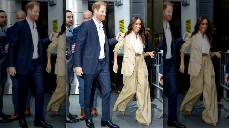 Prince Harry and Meghan Markle are seen in Midtown, New York City (2025)