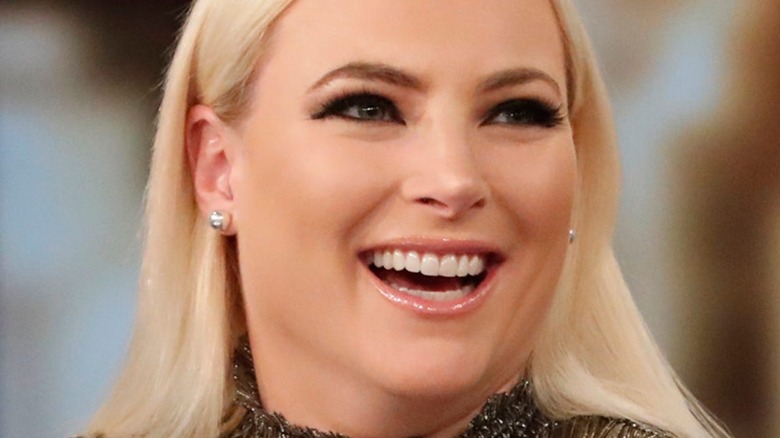 Meghan McCain with lip gloss 