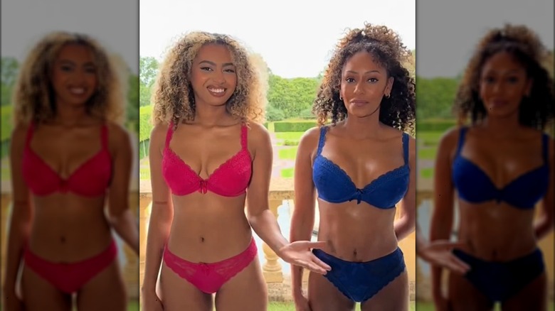 Mel B, Phoenix Chi wearing similar underwear