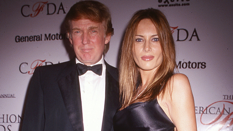 Donald and Melania Trump on the red carpet