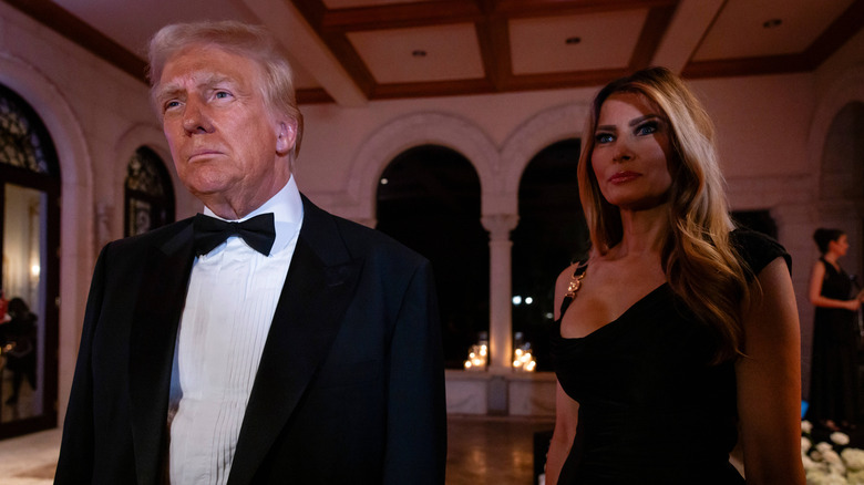 Donald Trump walking with Melania Trump