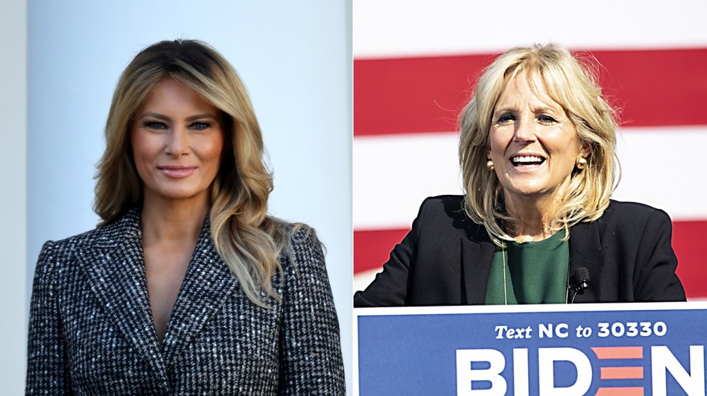 Melania Trump and Jill Biden side-by-side