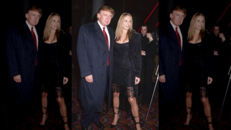 Melania Trump little black dress with fringe
