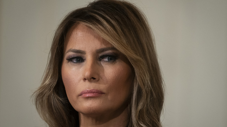 Melania Trump staring