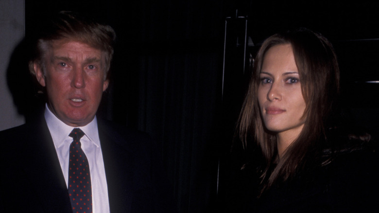 Donald Trump Melania Trump posing