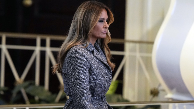 Melania Trump at the memorial service for Rosalynn Carter.