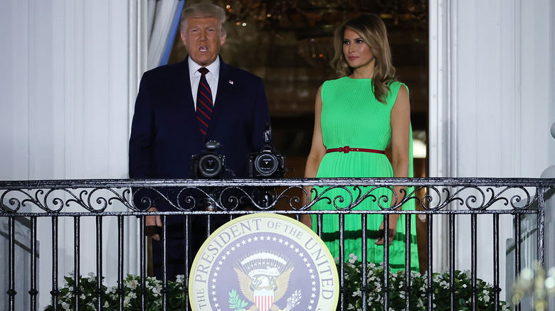 Melania and Donald Trump at the 2020 RNC.