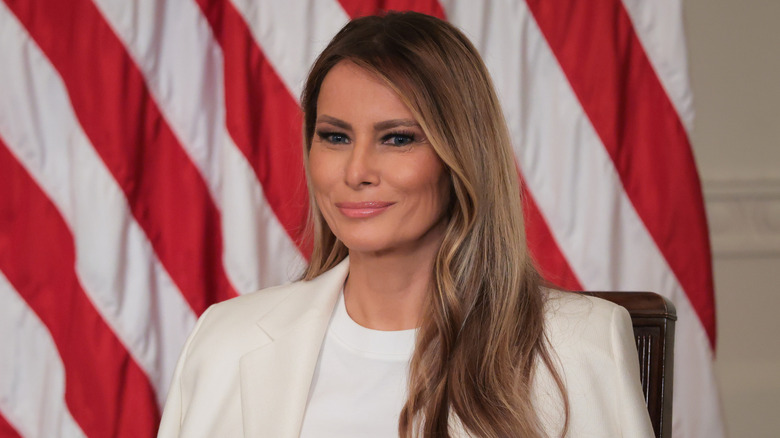 Melania Trump smirking at the White House