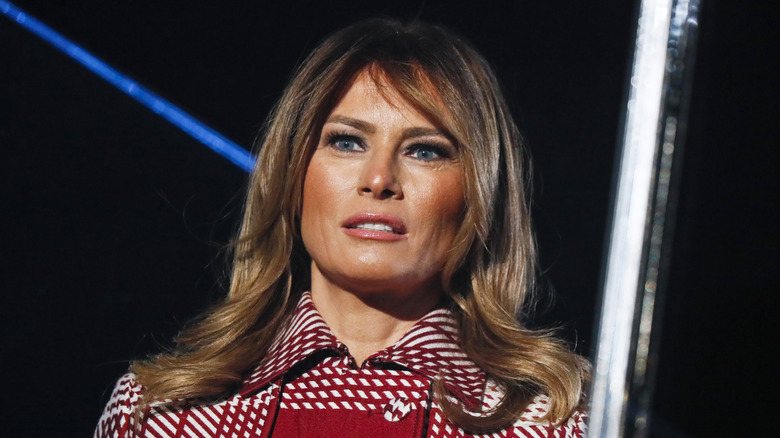 Melania Trump at Christmas tree lighting