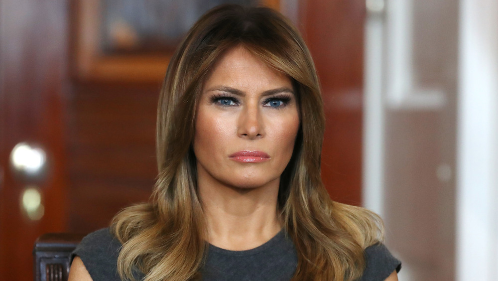 Melania Trump looking unhappy