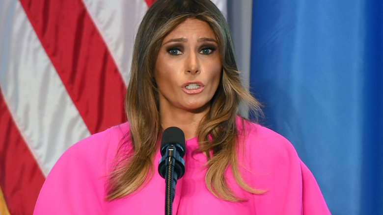 Melania Trump speaking at the United Nations