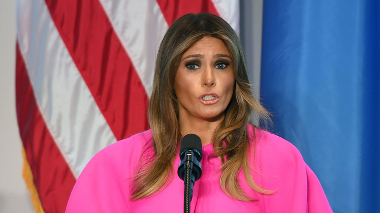 Melania Trump speaking at the United Nations