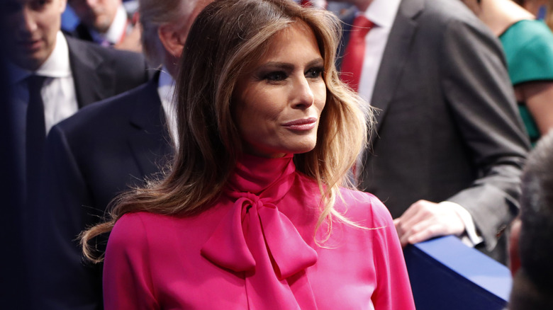 Melania Trump in her bow blouse