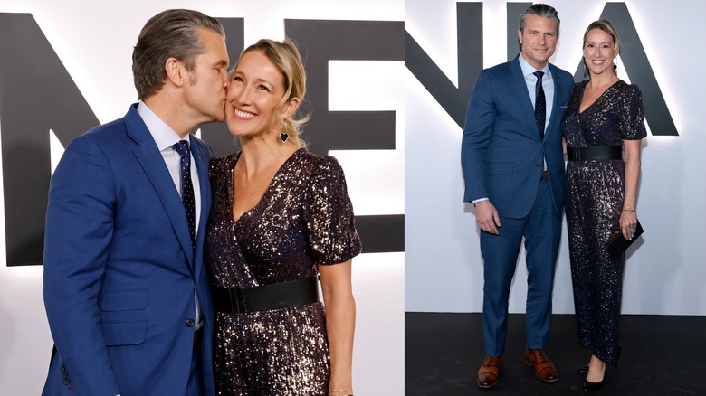 Pete Hegseth and Jennifer Hegseth attending the world premiere of Amazon MGM's "Melania" at The Trump-Kennedy Cente