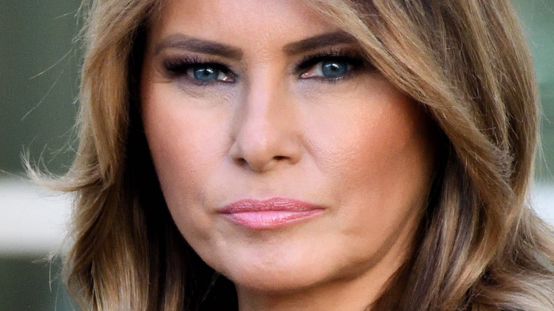 Melania Trump scowling