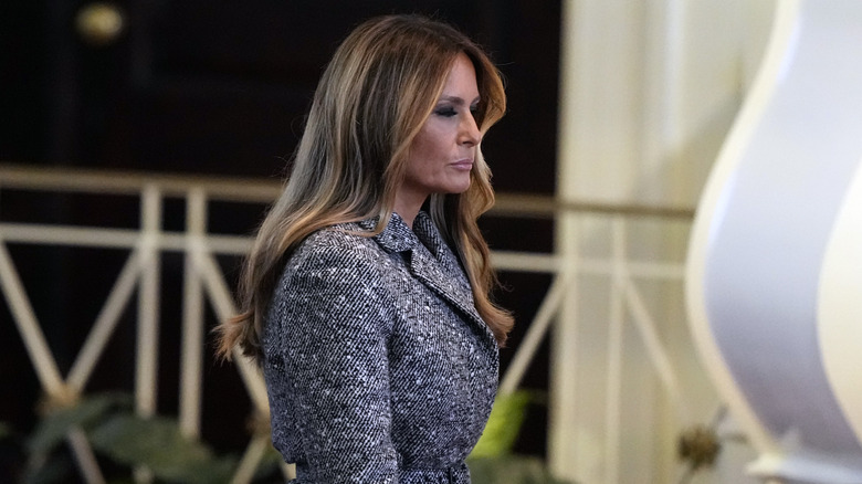 Melania in a jacket