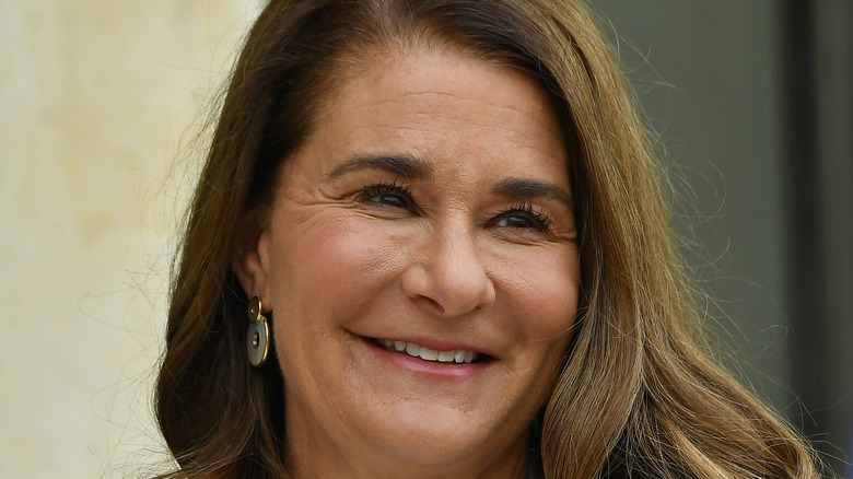 Melinda Gates with long hair