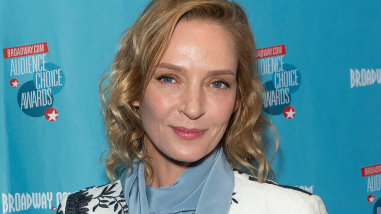 Uma Thurman posing