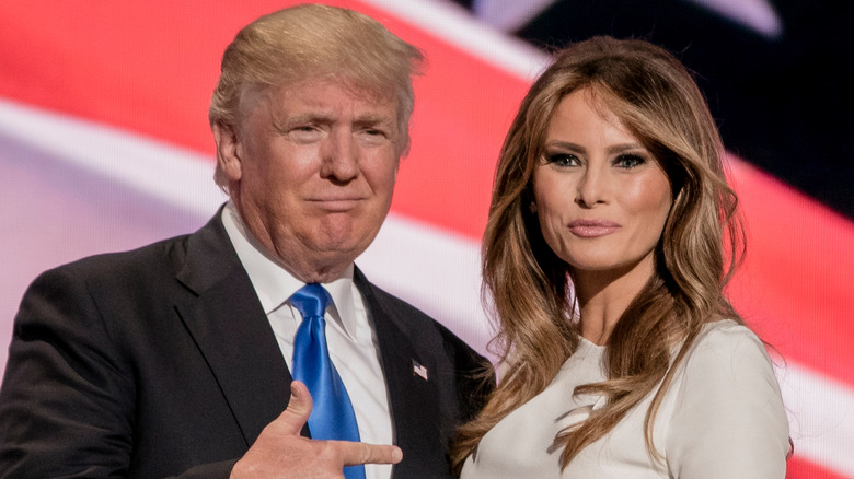 Donald and Melania Trump smiling