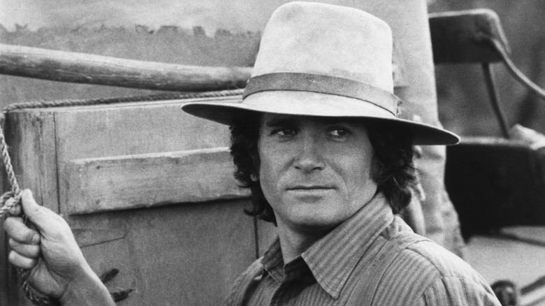 Michael Landon posing in character on the 