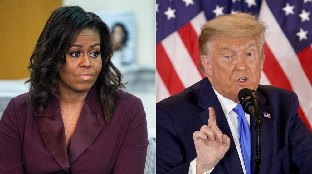 Michelle Obama and Donald Trump