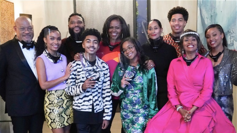 Michelle Obama with the "Black-ish" cast