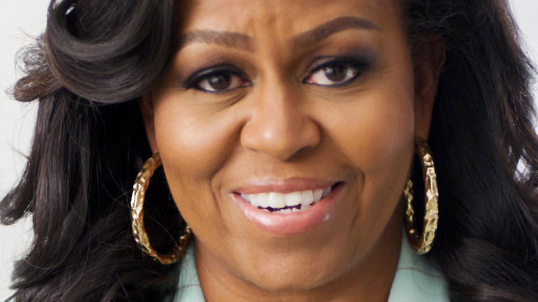 Michelle Obama diamond earring