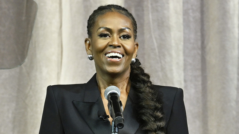Michelle Obama smiling