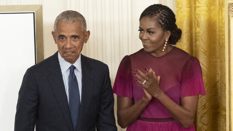 Barack Obama and Michelle Obama unveil their official White House portraits in Washington, DC (2022)