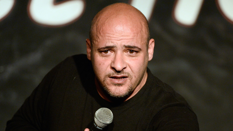 Mike Batayeh performing stand-up comedy