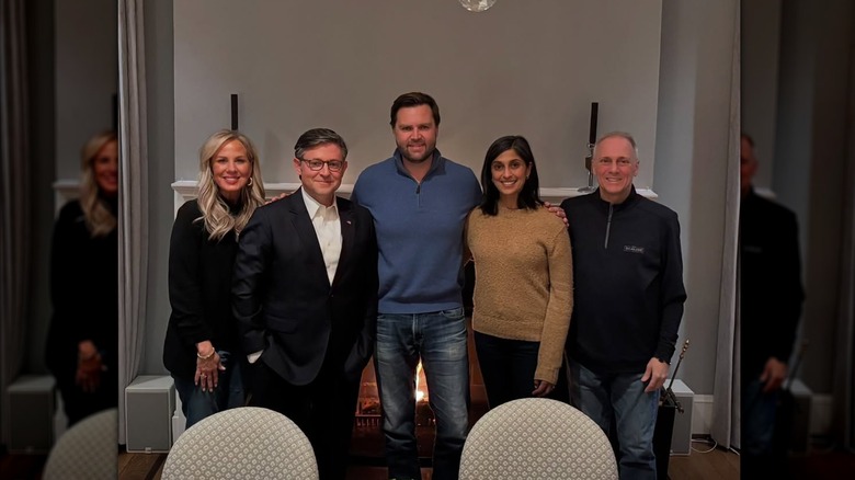 Mike and Kelly Johnson with Usha and JD Vance