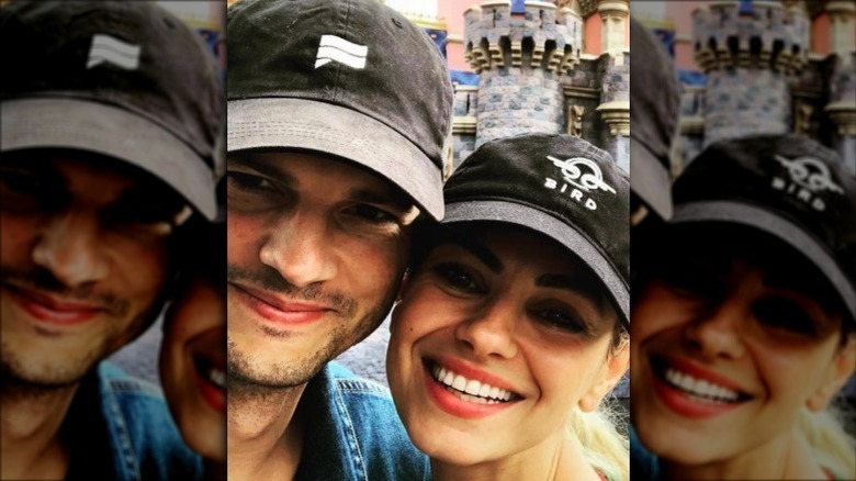 Ashton Kutcher, Mila Kunis, Disneyland Instagram
