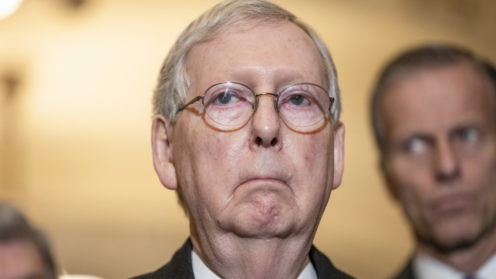 Mitch McConnell frowning