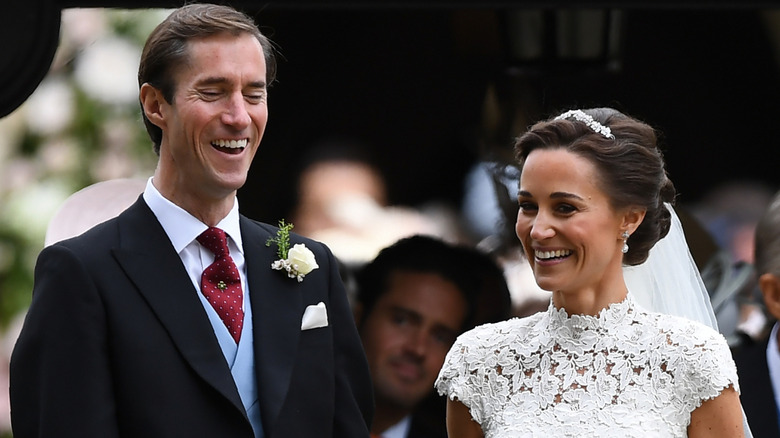 The royal couple smiling