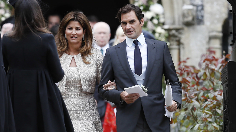 Roger Federer wearing a suit